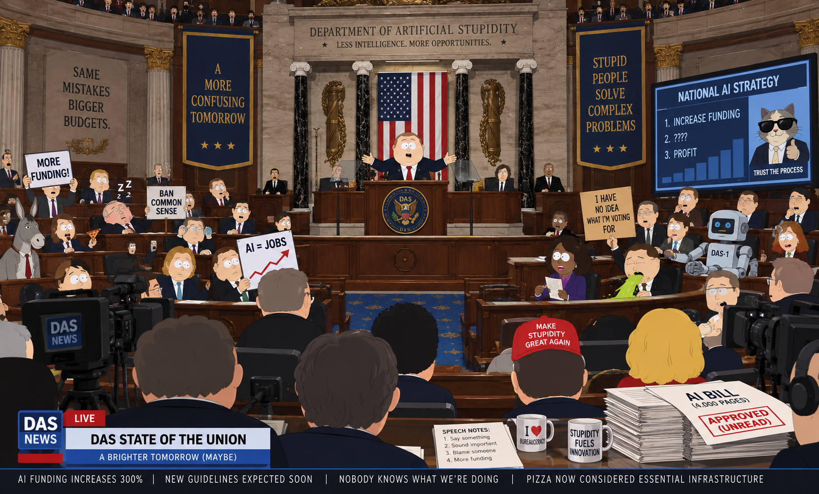 The fictional DAS congressional chamber